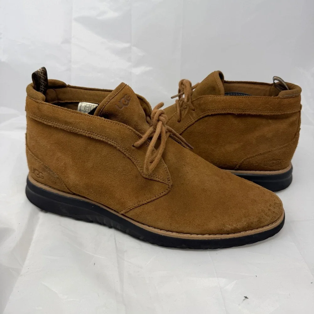 UGG Mens Biltmore Chukka Boots Chestnut Suede Brown Lace Up 1120984 Size 12